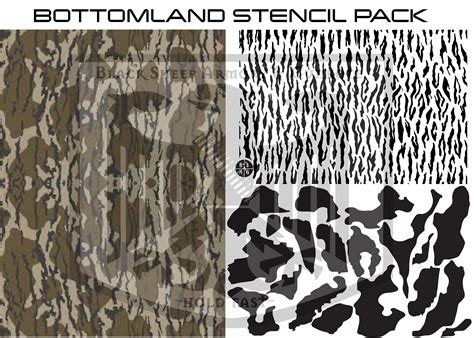 Printable Bottomland Camo Stencil